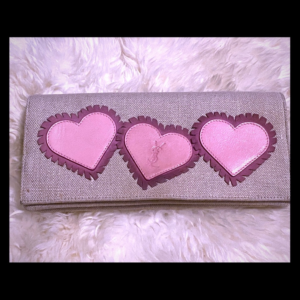 Authentic Yves Saint Laurent Canvas Clutch